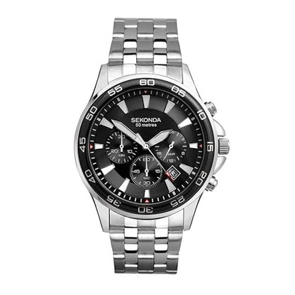 - Sekonda Men's Quartz Watch | Chronograph Display | Stainless Steel Bracelet -