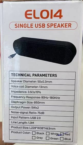 - YYV USB Computer Speaker, Portable PC Speaker for Desktop, Laptop,Notebook, Wired Mini Soundbar Speaker with Loud Volume