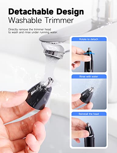- Rechargeable Nose Hair Trimmer for Men | 2024 Professional Painless Ear and Eyebrow & Facial Hair Trimmer -