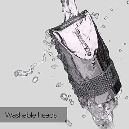 BaByliss Super-X Metal Series Nose Trimmer, Ear Eyebrow Hair Trimmer for Men, Grooming Kit, Gifts for Men (Silver/Grey)