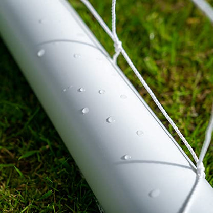 Amazon Exclusive Football Flick Goal - All weather - 70mm Extra thick uPVC - football goal for gardens, Integrated locking system (6x4, 8x4, 8x6, 12x6),White