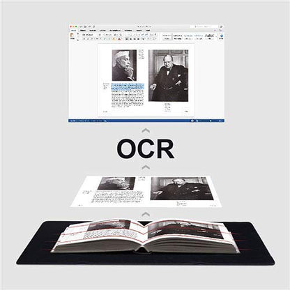 CZUR Document Scanner, ET18 Pro Book Scanner Portable Smart A3 Document Scanner Document Camera with OCR WIFI Function Auto Flatten Curve Tech, 18MP HD Camera, 180+ Languages OCR for Windows & Mac