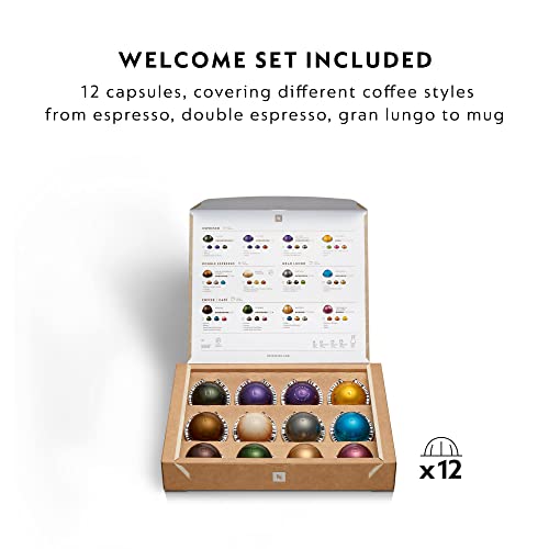 De'Longhi Nespresso Vertuo Lattissima ENV300.B, Automatic Coffee Machine with Automatic Milk Frother, Single-Serve Capsule Coffee Machine, 5 Cup Sizes, 1500W, Matt Black & Glossy