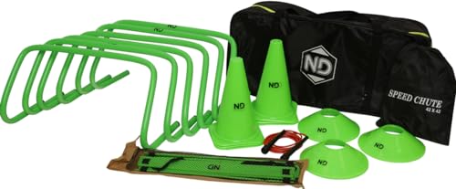 - ND Sports Agility kit | Speed Reaction Cones & Ladder For Football & Rugby Training -