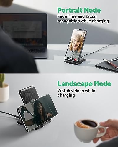 - INIU Wireless Charger | 15W Fast Wireless Charging Stand | Qi Certified | Sleep-friendly -