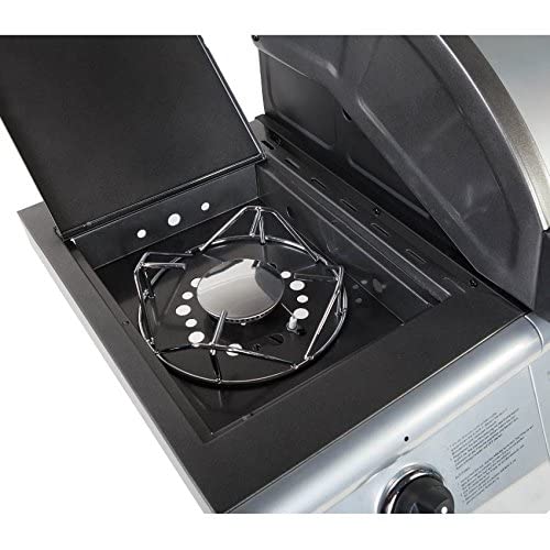 Cosmogrill barbecue 6+1 Pro Gas Grill BBQ (Silver with Cover)