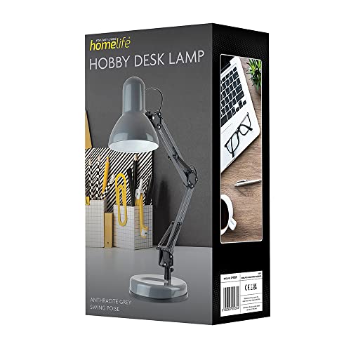 - Homelife 35W Swing Poise Hobby Desk Lamp | Tilt/Swivel Head | 35cm Swing Arm | Max. Height 52cm -