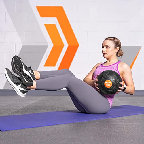 - METIS Medicine Balls – 1kg to 10kg | Home Fitness and Gym Slam Balls | High Grip Textured Rubber Finish (2kg) -