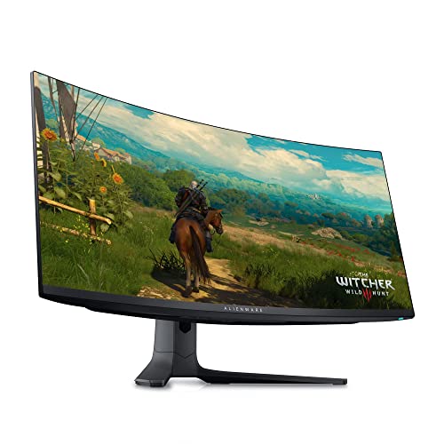 Alienware AW3423DWF 34 Inch WQHD (3440x1440) 21:9 1800R Curved Gaming Monitor, 165Hz, QD OLED, 0.1ms, AMD FreeSync Premium Pro, 99.3% DCI-P3, HDR400, 2x DisplayPort, 1x HDMI, 5x USB, 3 Year Warranty