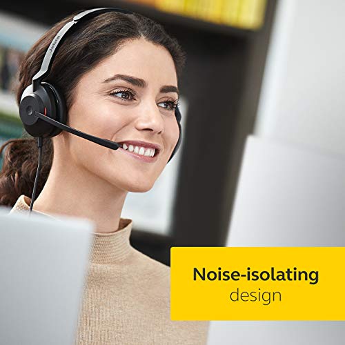 - Jabra Evolve2 30 Headset | Noise Cancelling Microsoft Teams Certified Stereo Headphones With 2-Microphone Call Technology -