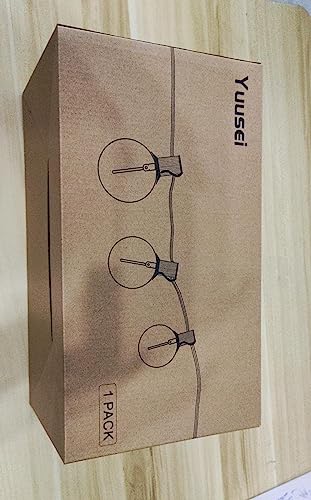 - Yuusei Festoon Lights Outdoor 150Ft, LED Outdoor Mains Powered Waterproof Garden Lights with 75+2 Shatterproof Plastic G40 Bulbs