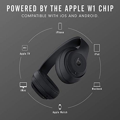 beats Studio3 Wireless Noise Cancelling Over-Ear Headphones - Apple W1 Headphone Chip, Class 1 Bluetooth, Active Noise Cancelling, 22 Hours Of Listening Time - Matte Black
