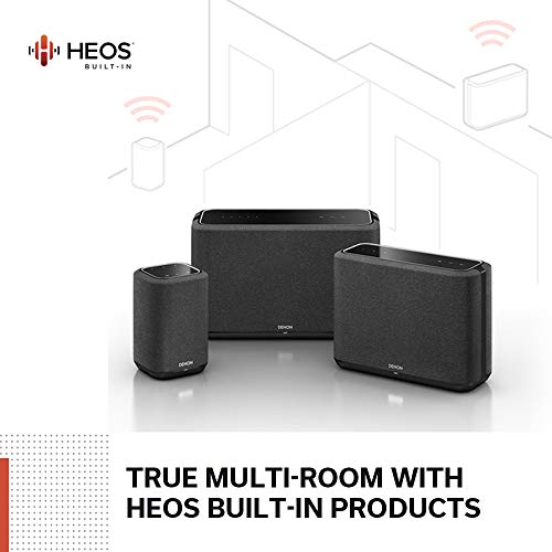 Denon Home 150 Wireless Speaker, Smart Speaker with Bluetooth, WiFi, Works With AirPlay 2, Google Assistant/Siri/Features Alexa Built-In, Music Streaming, HEOS Built-in for Multiroom - Black
