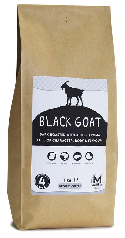 - Moreish Black Goat  | Dark Roast Ground Coffee -
