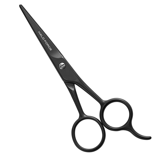 - HALO FORGE Beard & Mustache Scissors | Small Straight Stainless Steel Precision Trimming Blade -