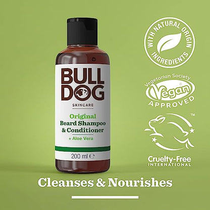 BULLDOG SKINCARE - Grooming Original 2-in-1 Beard Shampoo and Conditioner Cleanses and Nourishes 200 ml