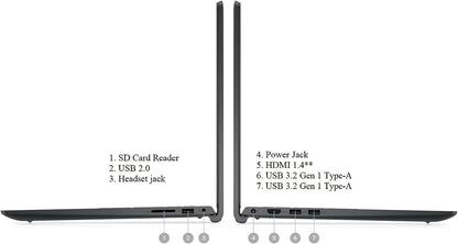 DELL 2024 Inspiron 15 Laptop, with Microsoft Office 365, 15.6" 1920x1080 FHD, Intel i3-1215U up to 4.40GHz (Beats N4020), 16GB RAM,1TB PCIe SSD,Windows 11 Home, Carbon Black