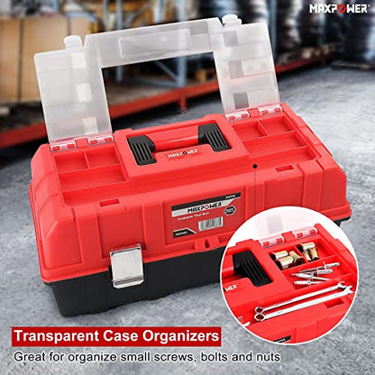 - Tool Box 17-Inch | MAXPOWER Lightweight Cantilever Tool Box | Organiser-