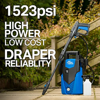 - Draper Storm Force Pressure Washer | 105Bar | 1400W Jet Power Washer | Snow Foam Gun -