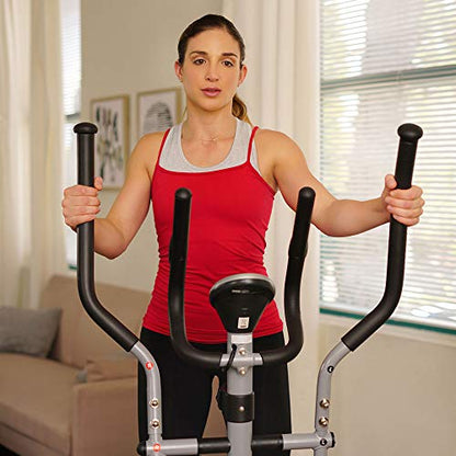 - Sunny Health & Fitness Legacy Stepping Elliptical Machine | Total Body Cross Trainer -