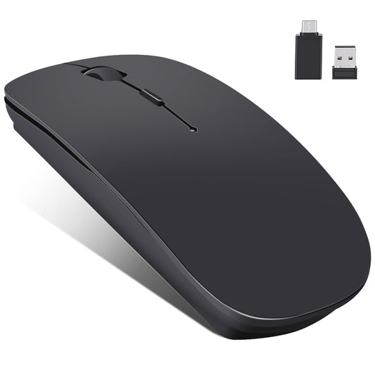 - LEAPEST Wireless Bluetooth Mouse | Portable Slim Silent Office Mice | USB-C Adapter | 2.4 GHz -