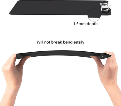 Clipboard Folder, 6 Packs A4 Plastic Clip Boards with Secure Hold for Office & Classroom Supplies - Black