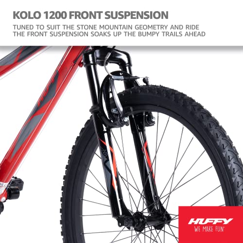 - Huffy Stone Mountain Kids | 24 Inch Wheel | 21 Speed | Hardtail Red Mountain Bike -