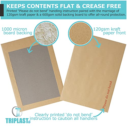 - Triplast Manilla Hard Board Back Envelopes | Pick Qty & Size: 10 x A4 C4 (324x229mm) -
