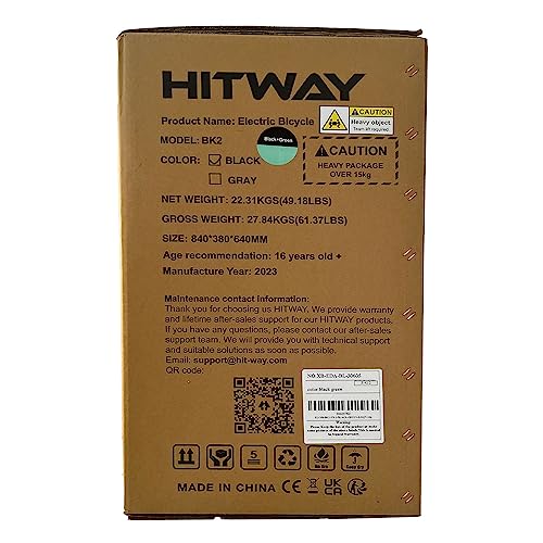 - HITWAY Electric Bike | 250W Foldable Pedal Assist | E Bike with 7.8Ah Battery -