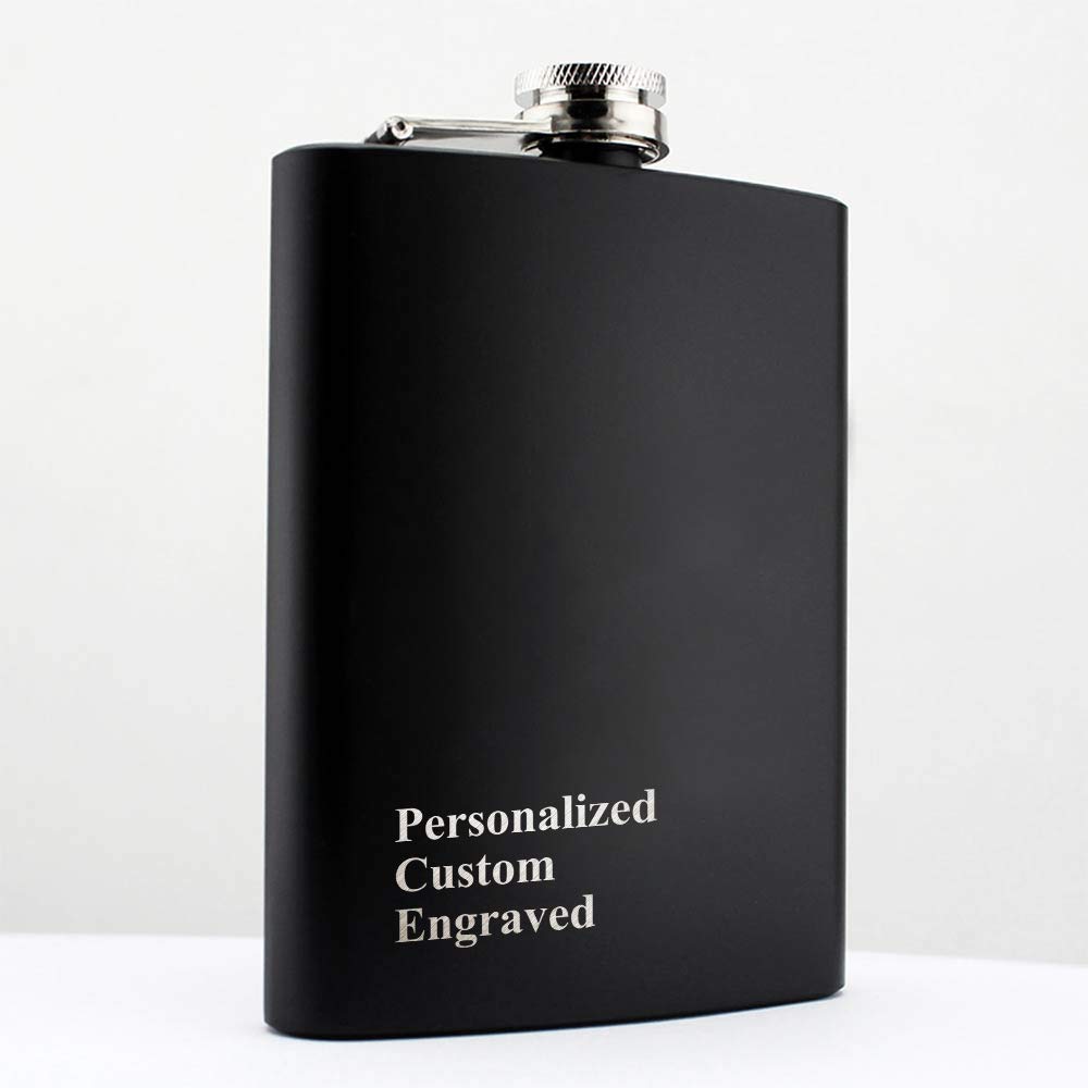- EDSG Personalised Hip Flask | Engraved Whisky Flask 6oz Pocket Flask | Custom Gift for Best Man Fathers Day Wedding | Gift for Dad Daddy Father Grandpa Granddad Hand Finished in UK (Any Text)