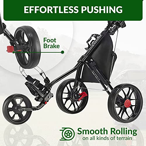 Caddytek CaddyLite 11.5 V3 3 Wheel Golf Push Cart - Lightweight, Easy To Fold