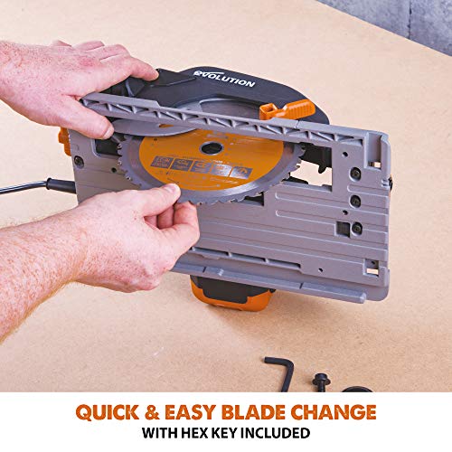 - Evolution Power Tools R185CCS Circular Saw | TCT Multi-Material Blade -