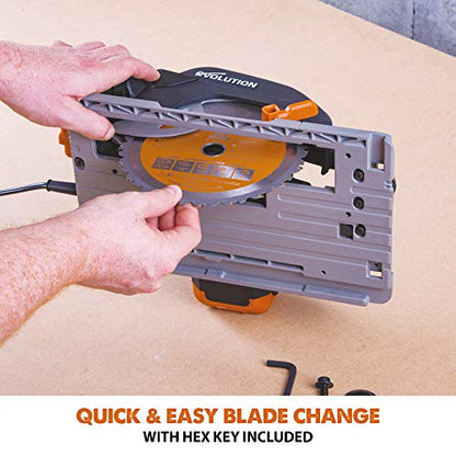 - Evolution Power Tools R185CCS Circular Saw | TCT Multi-Material Blade -