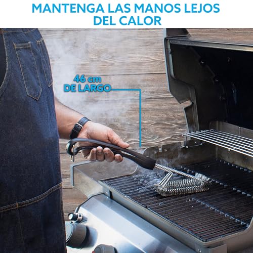 - Kona 360° Clean Grill Brush  | 18" Best BBQ Grill Brush | Stainless Steel 3-In-1 Grill Cleaner -