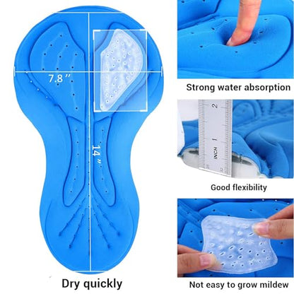 Cycling Shorts Mens, Sportneer Men's 3D Cycle Shorts Cycling Underwear Shorts Anti-Slip Design, Breathable & Adsorbent,Black
