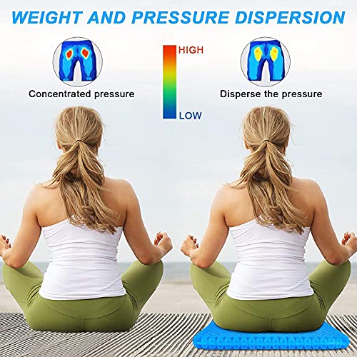 2022 NewLarge Gel Seat Cushion, Honeycomb Design Double Thick Gel Cushion with Relieving Back coccyx Pain Pressure, for Car Office Home Wheelchair&Chair