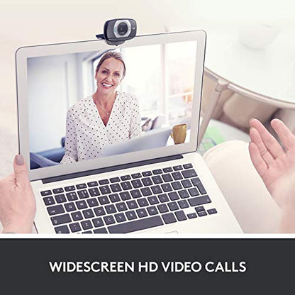 - Logitech C615 Portable Webcam | Full HD 1080p/30fps | Widescreen Video Calling | Foldable | Light Correction | Autofocus -