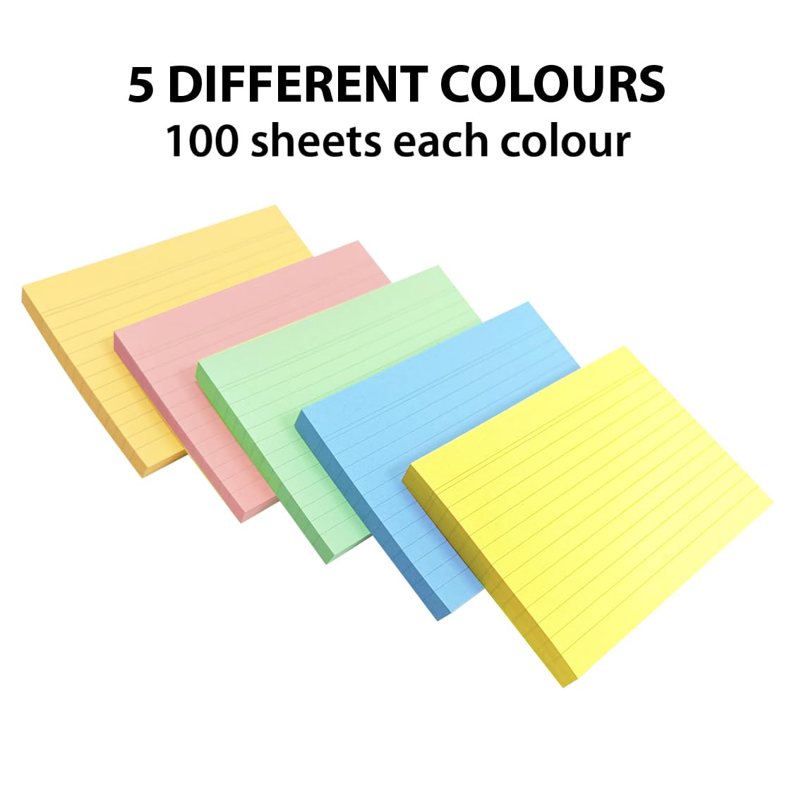 - NOTI A6 Neon Multi-Coloured Flash Revision Record Index Cards -