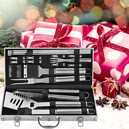 - ROMANTICIST 20PCS Perfect BBQ Tools Set | Stainless Steel Barbecue Tools Set -