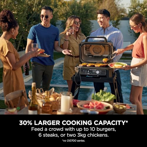 - Ninja Woodfire Pro Connect XL Electric BBQ Grill and Smoker | App Control | Digital Probe -