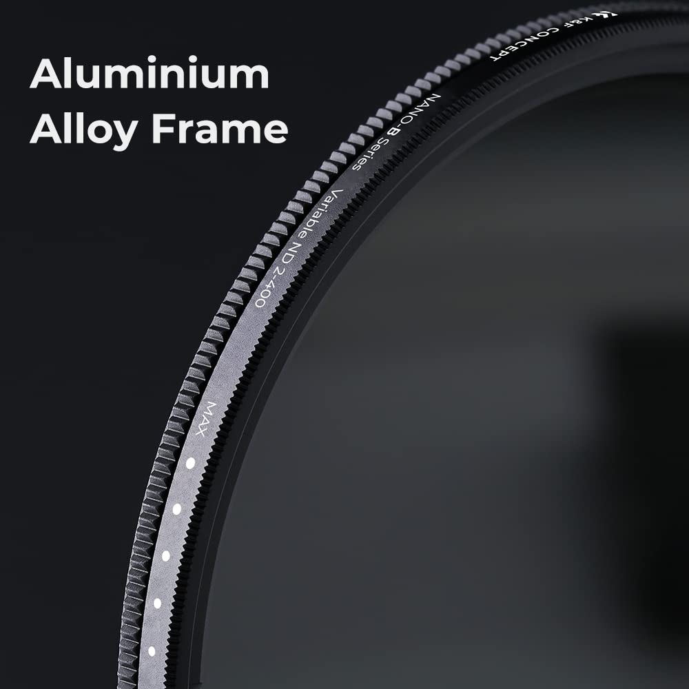 - K&F Concept 58mm Variable ND2 - ND400 Filter | Neutral Density Filter | Slim Adjustable Fader -