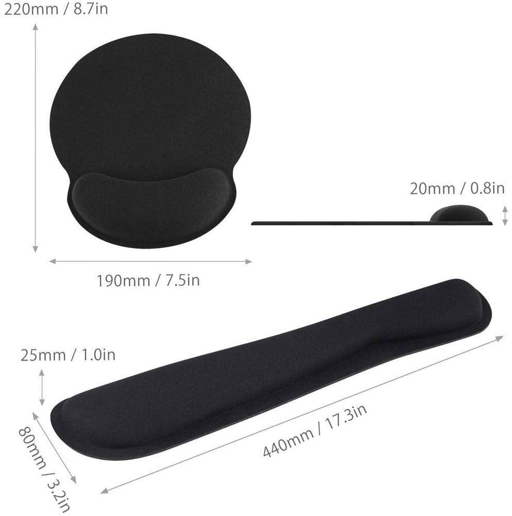 - URMI Keyboard Wrist Rest Pad, Mouse and Keyboard With Wrist Support Pad Set -