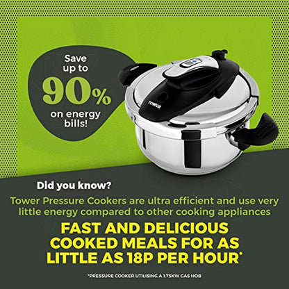 - Tower T920003 One-Touch Ultima | Pressure Cooker | Detachable 60-Minute Time -