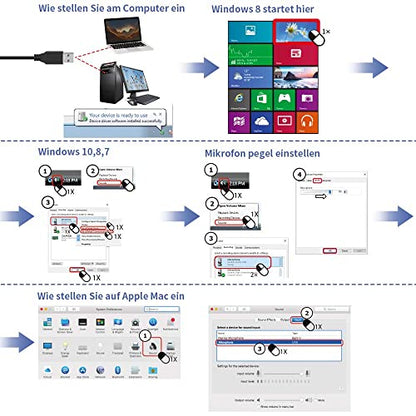 - SUDOTACK USB Streaming Podcast PC Microphone | Professional 192KHZ/24Bit Studio Cardioid Condenser Mic Kit -