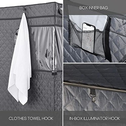 - WILLOWYBE Portable Steam Sauna with Bluetooth Control, 4L KingPower Steamer, Home Spar