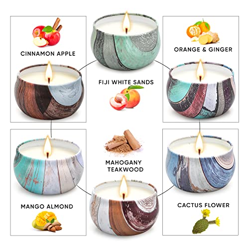 Candle Set Scented Candles Gifts for Women Housewarming New Home Gifts Thank You Candle Wedding Return Gifts with Wood Gifts Box for Birthday/Anniversary/Valentine's Day/Mother's Day/Xmas (6 pack)