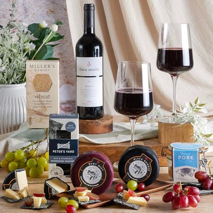 - Wine and Cheese Hamper, With Pate - Award Winning Cheese, Rioja Red Wine, Pate.