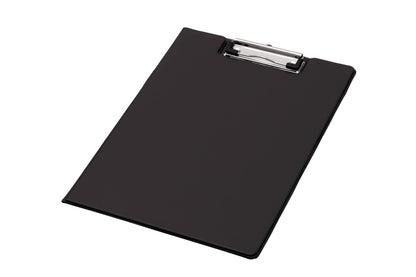 - Q-Connect Foolscap/A4 PVC Fold over Clipboard | Black -