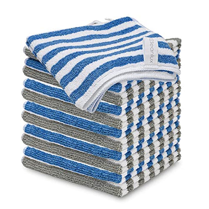 CLEANLUX Microfibre Cleaning Cloths - Commercial Grade 12 Pack 300GSM - 32 x 32cm - Multi Purpose Lint Free Cloth, Washable & Reusable Kitchen Bathroom Car Cloths Microfiber Home (Pack 12)