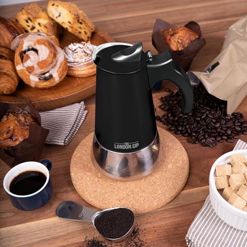 - The London Sip Moka Pot | Stovetop Coffee Maker | Italian Style Espresso Maker -